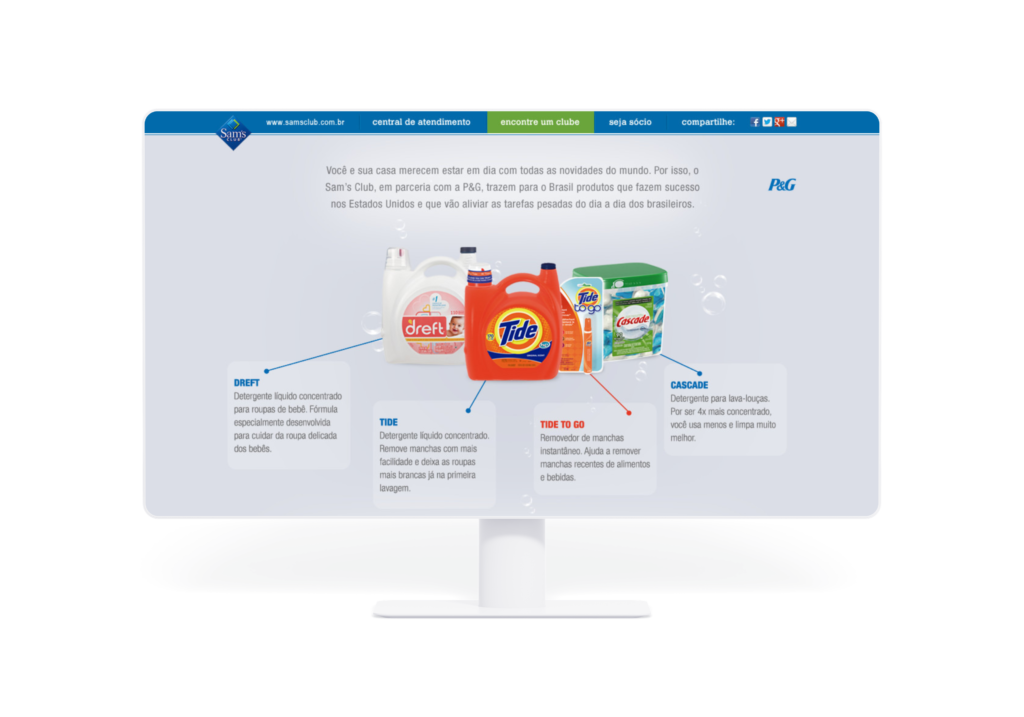 Hotsite Sam's Club - P&G