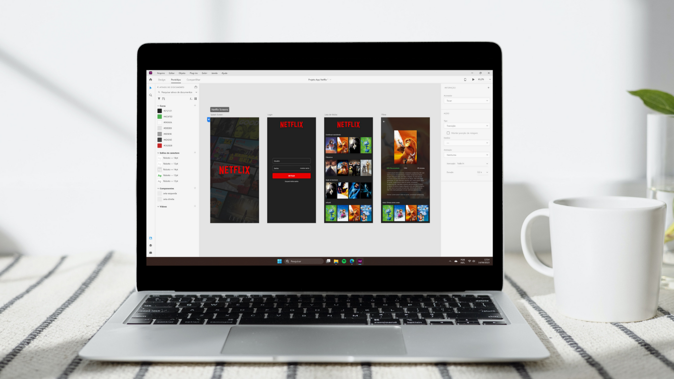 Imagem em destaque para ilustrar o post do Projeto para estudo de UI & Adobe XD - Netflix